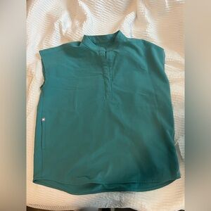 Figs Rafaela Teal Scrub Top Women's Size Small